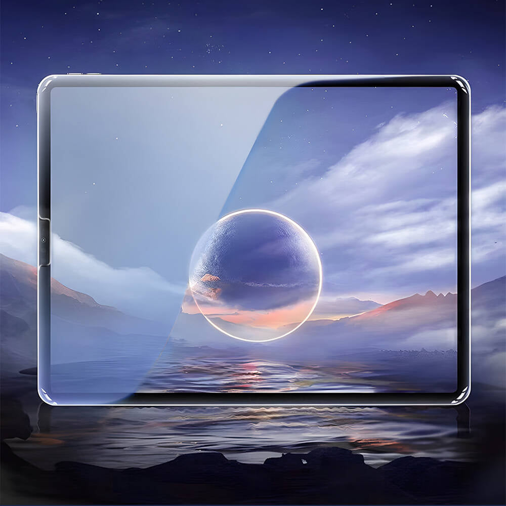 Apple iPad Pro 12.9 2020 (4.Nesil) Wiwu Wi-GQ002 iVista 5 Katmanlı Temperli Cam Ekran Koruyucu + Kolay Uygulama Aparatı Renksiz