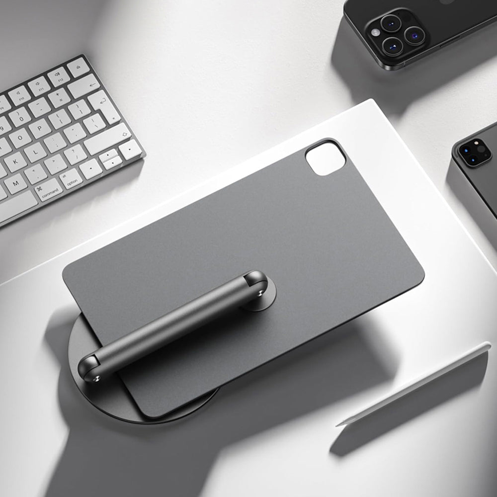 Apple iPad Pro 13 2024 Wiwu ZM-310 360 Derece Dönebilen Magnetik Başlıklı Tablet Standı Gri