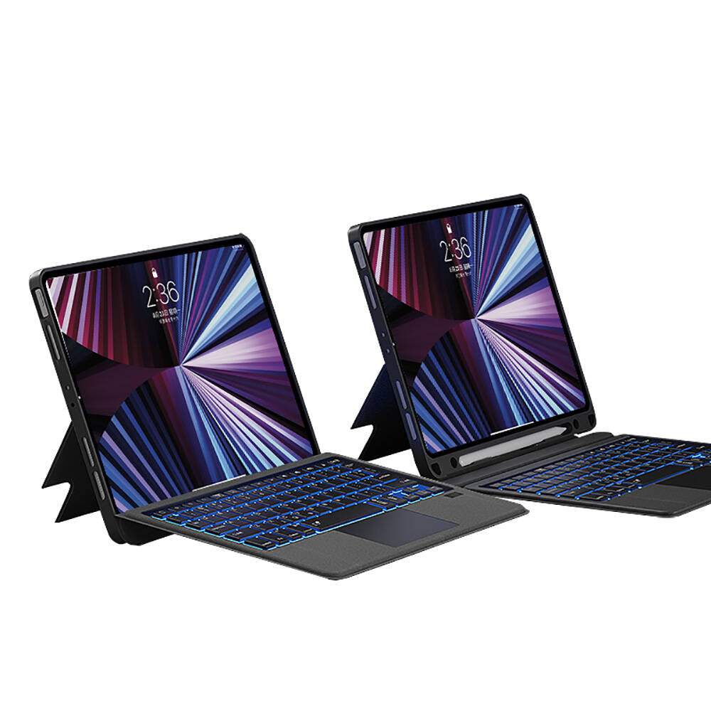 Apple iPad Pro 13 2025 M5 Wiwu Mag Touch Klavyeli Standlı Kılıf Siyah