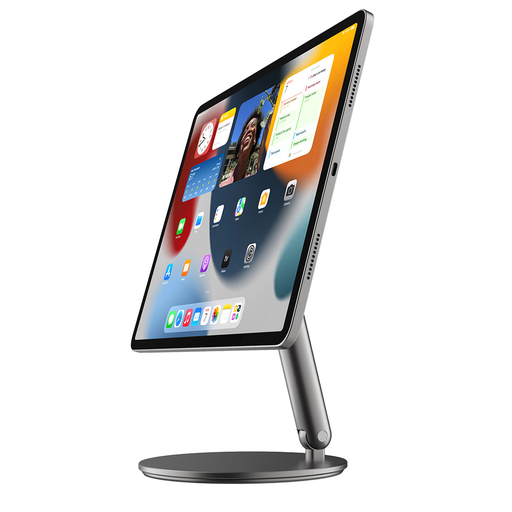 Apple iPad Pro 13 2025 M5 Wiwu ZM-310 360 Derece Dönebilen Magnetik Başlıklı Tablet Standı Gri