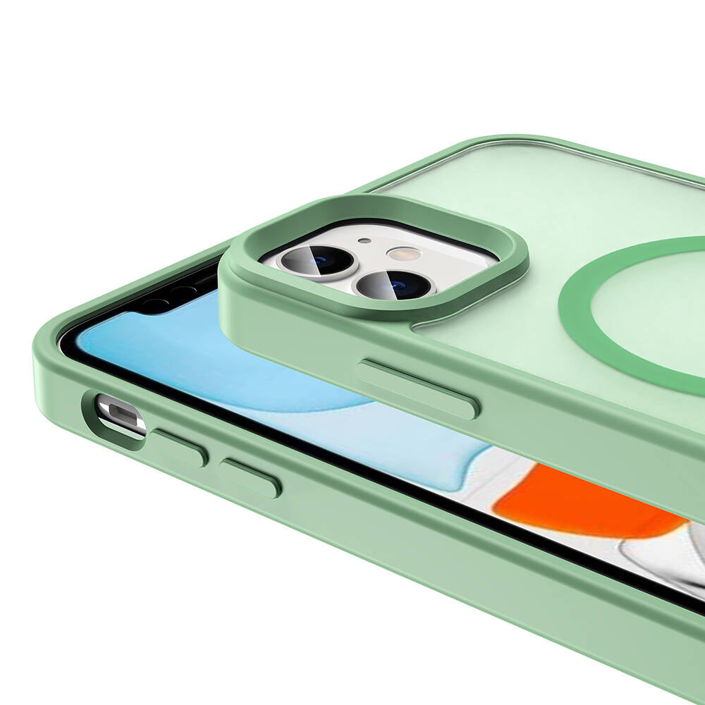 Apple iPhone 11 Kılıf M-safe Şarj Özellikli Mat Arka Yüzey Zore Sio Kapak Siyah