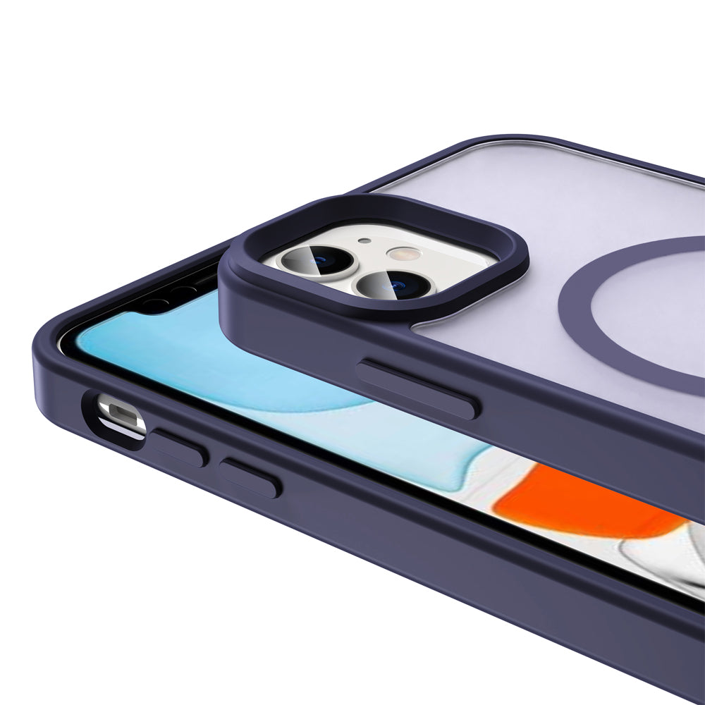 Apple iPhone 11 Kılıf M-safe Şarj Özellikli Mat Arka Yüzey Zore Sio Kapak Koyu Yeşil