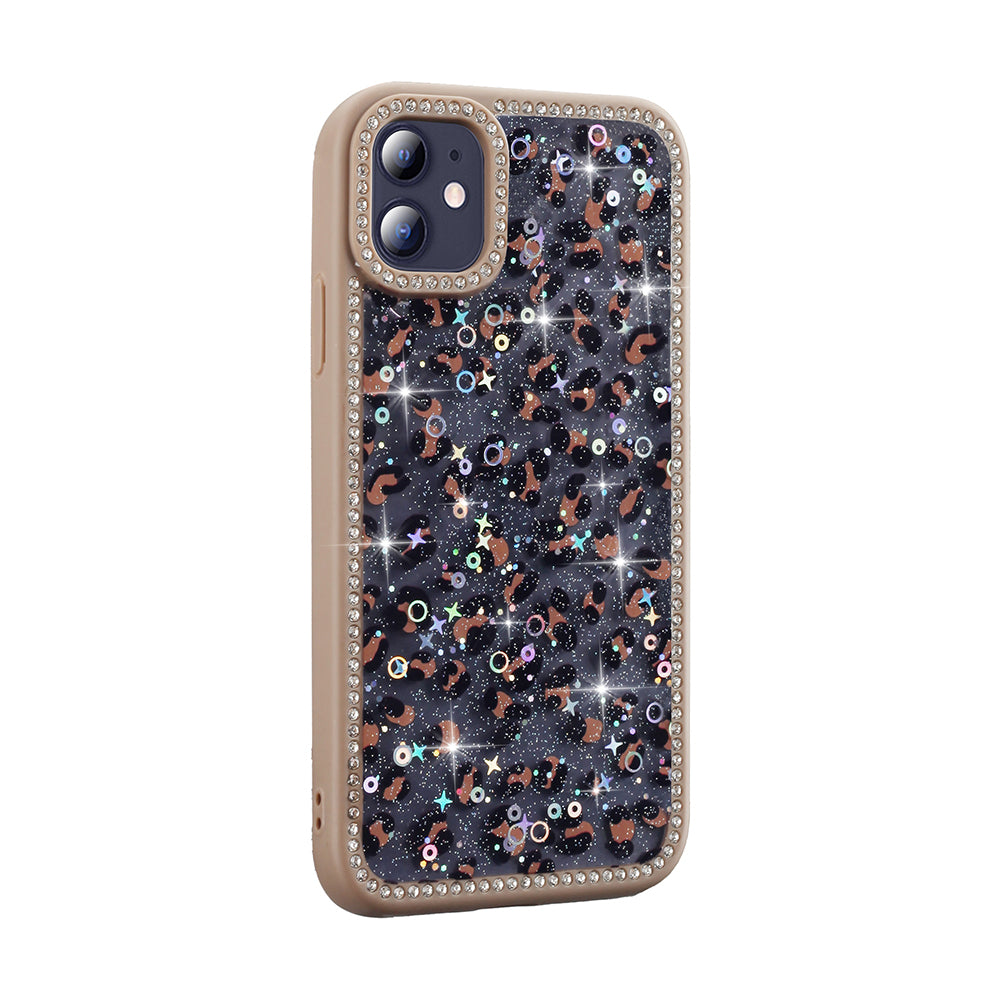 Apple iPhone 11 Kılıf Taşlı ve Simli Tasarım Zore Azra Kapak Gold