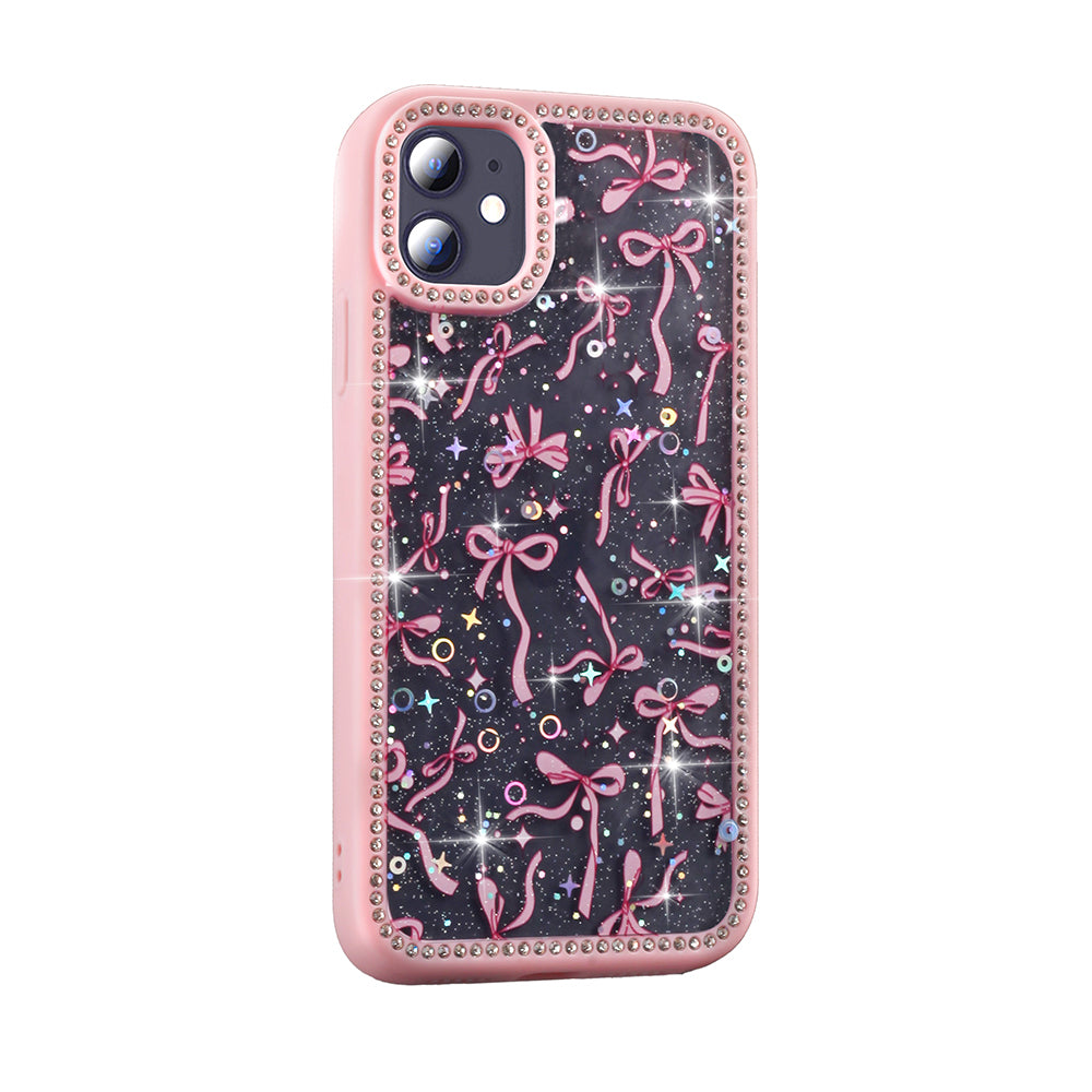 Apple iPhone 11 Kılıf Taşlı ve Simli Tasarım Zore Azra Kapak Gold