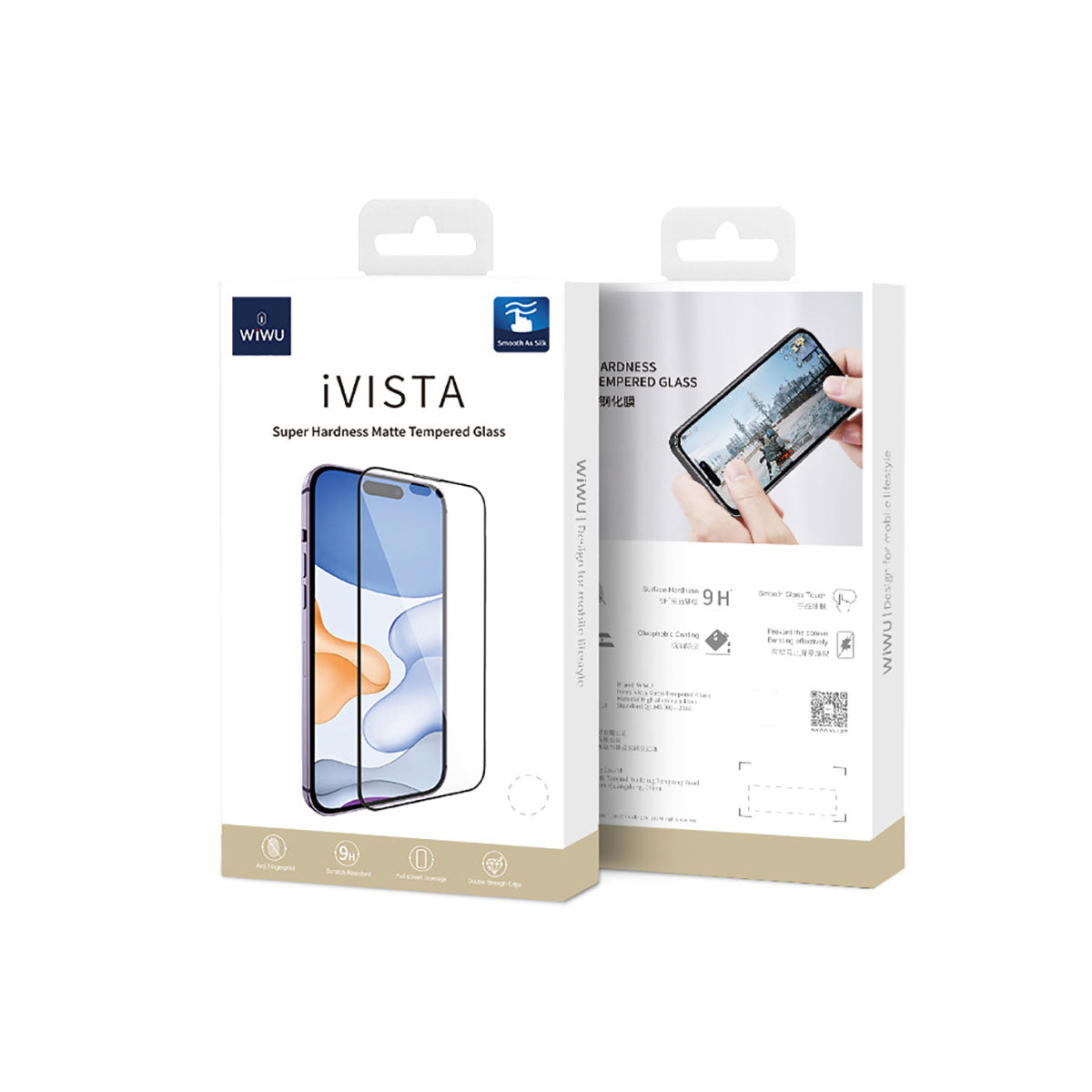 Apple iPhone 11 Pro Max Wiwu iVista Screen Matte Ultra Güçlü Temperli Mat Ekran Koruyucu Siyah