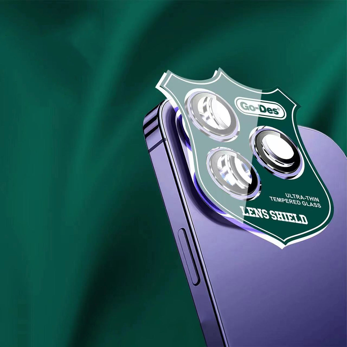 Apple iPhone 12 Go Des CL-10 Kamera Lens Koruyucu Mor