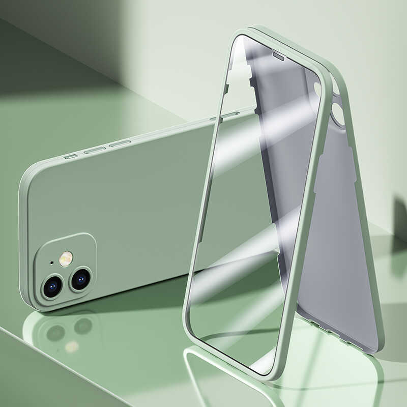 Apple iPhone 12 Kılıf Benks Full Covered 360 Protective Kapak Mavi