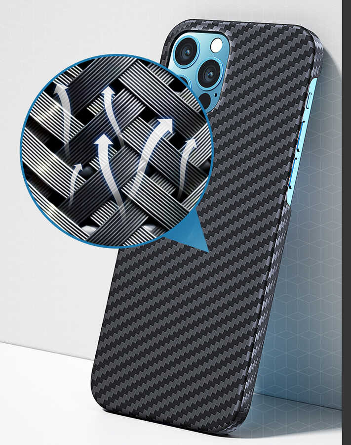 Apple iPhone 12 Kılıf Benks MFİ Magsafe Magnetic Aramid Kapak Siyah