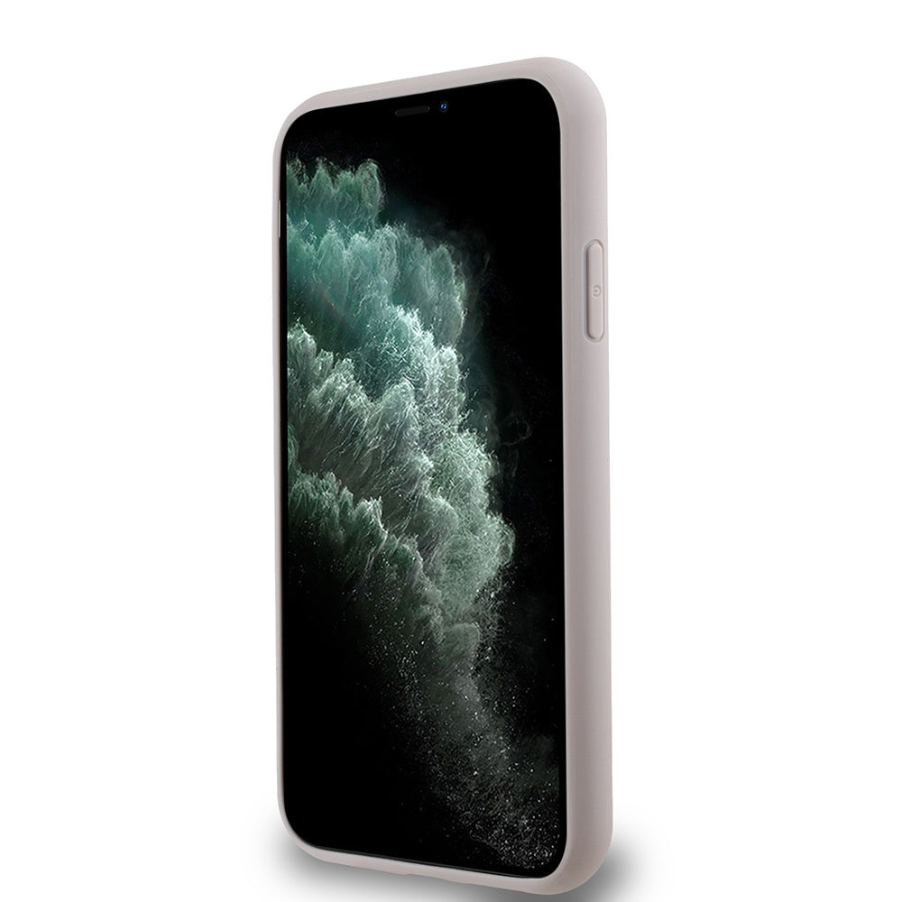 Apple iPhone 12 Kılıf Guess Orjinal Lisanslı Magsafe Şarj Özellikli Small 4G Classic Kapak Kahverengi