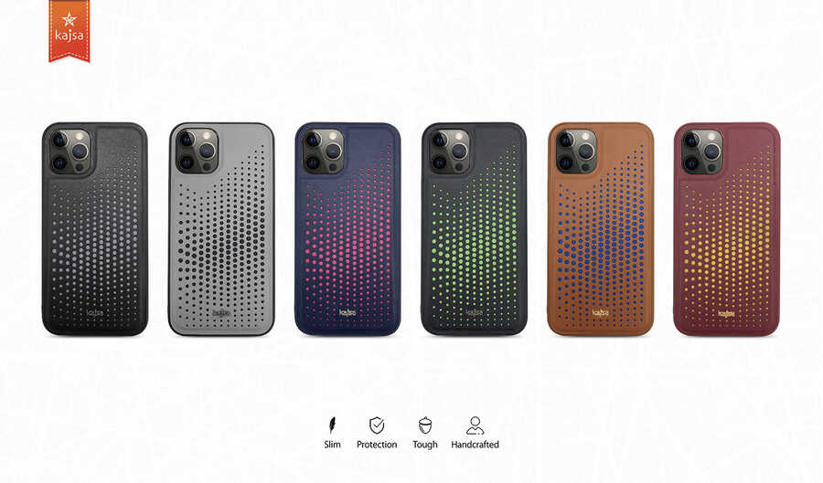 Apple iPhone 12 Kılıf Kajsa Splendid Serisi Circle Kapak Siyah