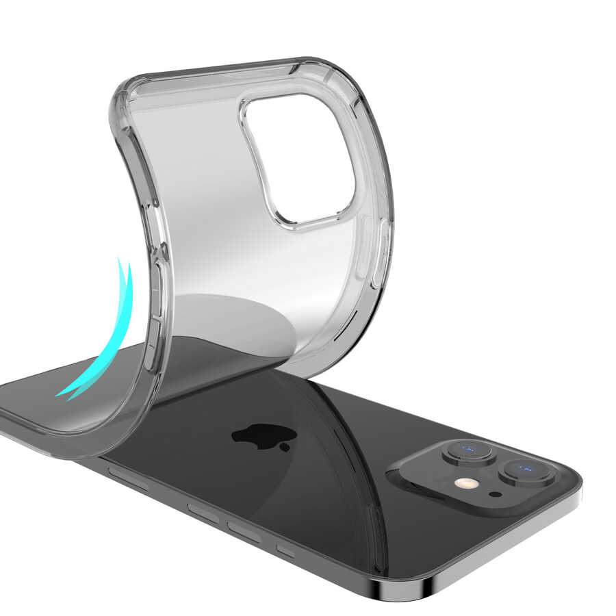 Apple iPhone 12 Kılıf Kajsa Transparent Kapak Renksiz