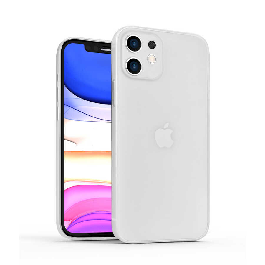 Apple iPhone 12 Kılıf Wiwu Skin Nano PP Kapak Beyaz