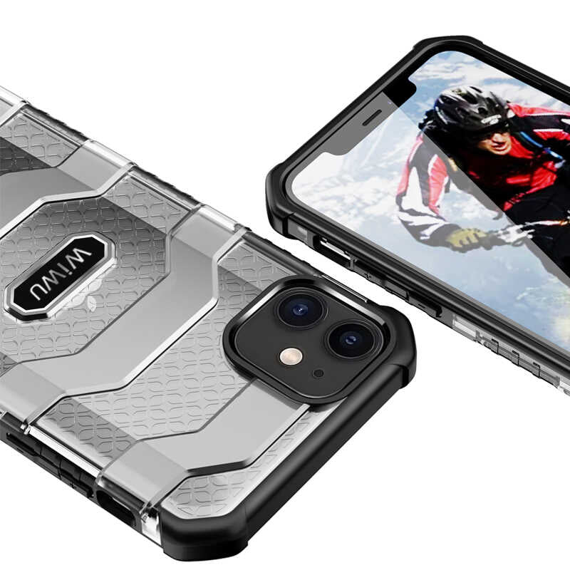 Apple iPhone 12 Kılıf Wiwu Voyager Kapak Yeşil