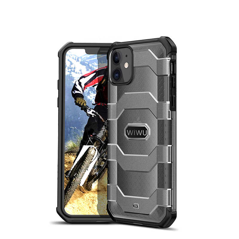 Apple iPhone 12 Kılıf Wiwu Voyager Kapak Koyu Yeşil