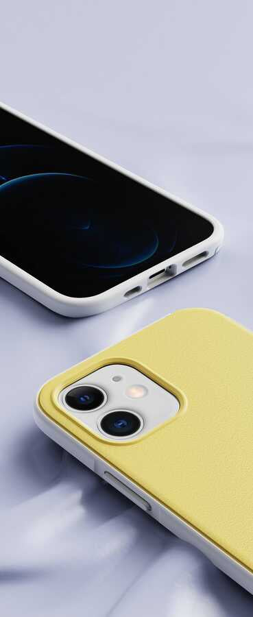 Apple iPhone 12 Kılıf Wlons Hill Kapak Turuncu