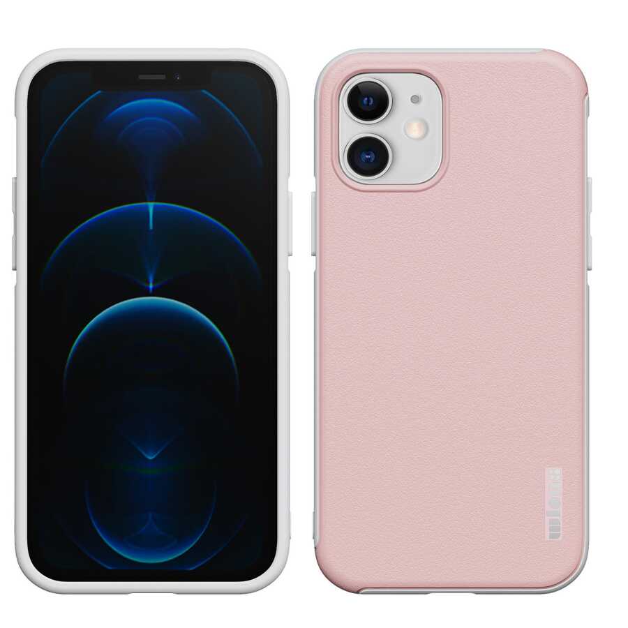 Apple iPhone 12 Kılıf Wlons Hill Kapak Pembe