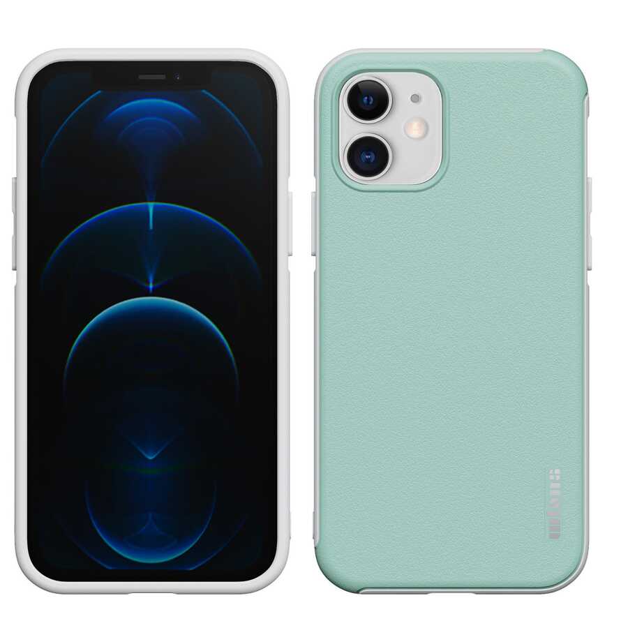 Apple iPhone 12 Kılıf Wlons Hill Kapak Açık Yeşil