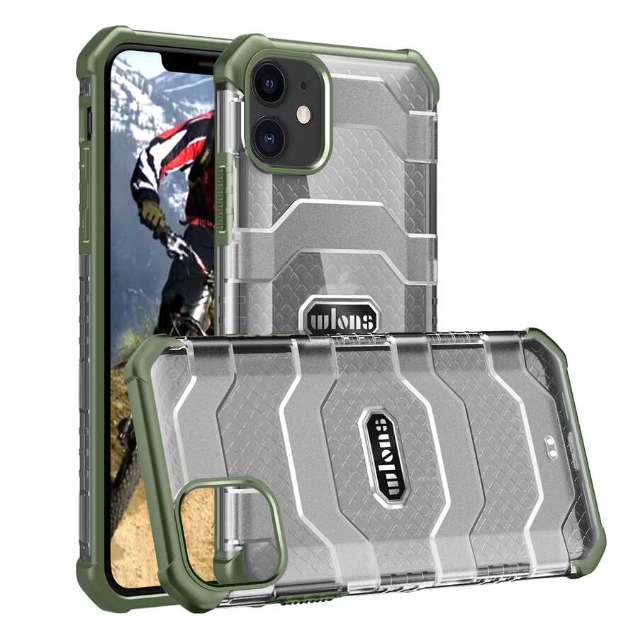 Apple iPhone 12 Kılıf Wlons Mit Kapak Yeşil