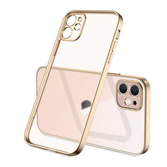 Apple iPhone 12 Kılıf Zore Mat Gbox Kapak Gold