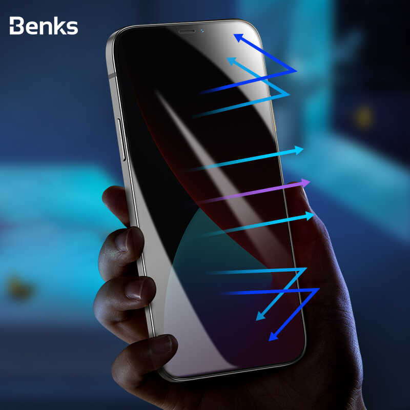 Apple iPhone 12 Mini Benks 0.3mm V Pro Privacy Ekran Koruyucu Siyah