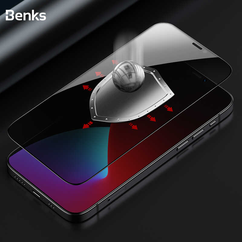 Apple iPhone 12 Mini Benks 0.3mm V Pro Privacy Ekran Koruyucu Siyah