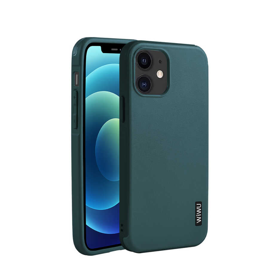 Apple iPhone 12 Mini Kılıf Wiwu Sand Stone Kapak Mavi