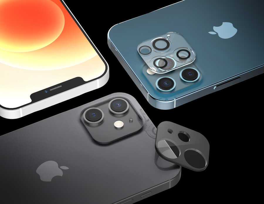 Apple iPhone 12 Pro Araree C-Subcore Temperli Kamera Koruyucu Renksiz