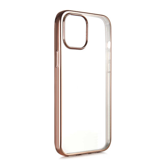 Apple iPhone 12 Pro Benks Magic Glitz Ultra-Thin Transparent Protective Soft Kapak Rose Gold