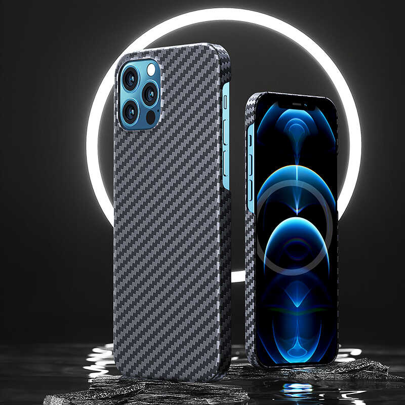 Apple iPhone 12 Pro Kılıf Benks MFİ Magsafe Magnetic Aramid Kapak Siyah