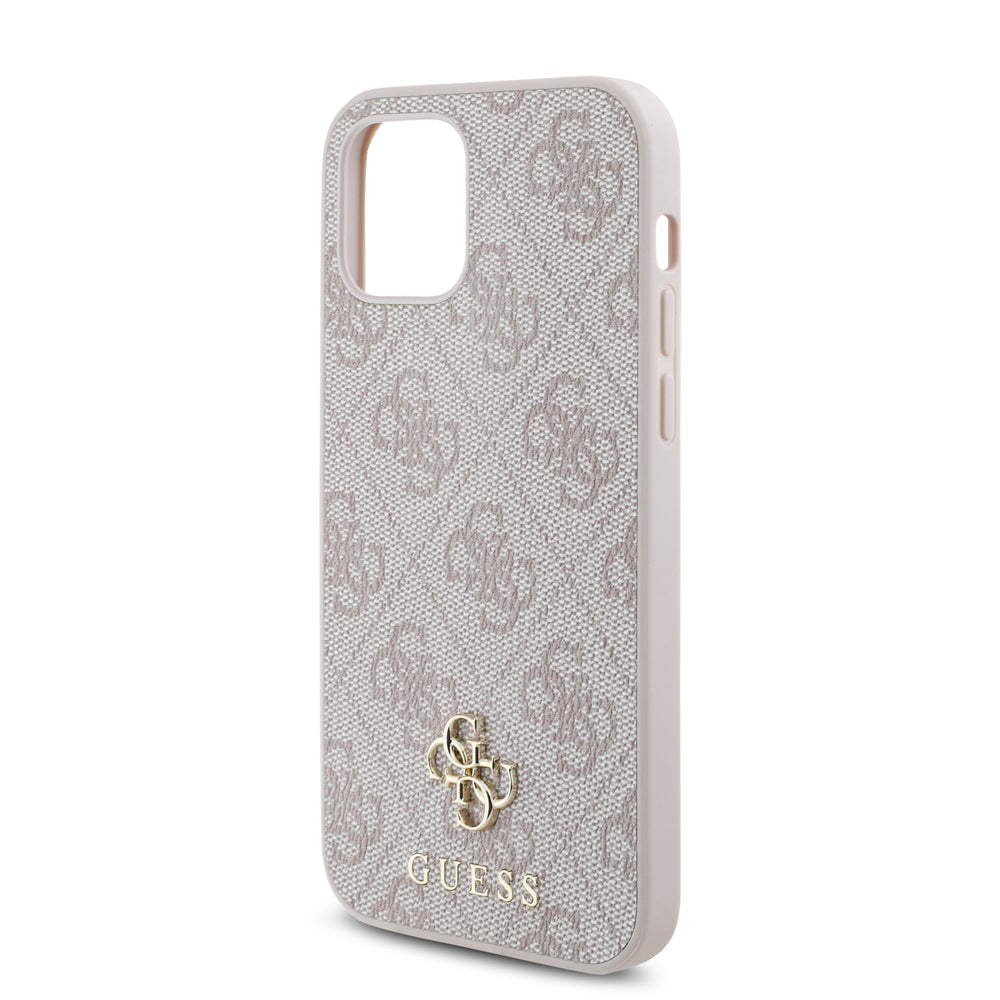 Apple iPhone 12 Pro Kılıf Guess Orjinal Lisanslı Magsafe Şarj Özellikli Small 4G Classic Kapak Siyah