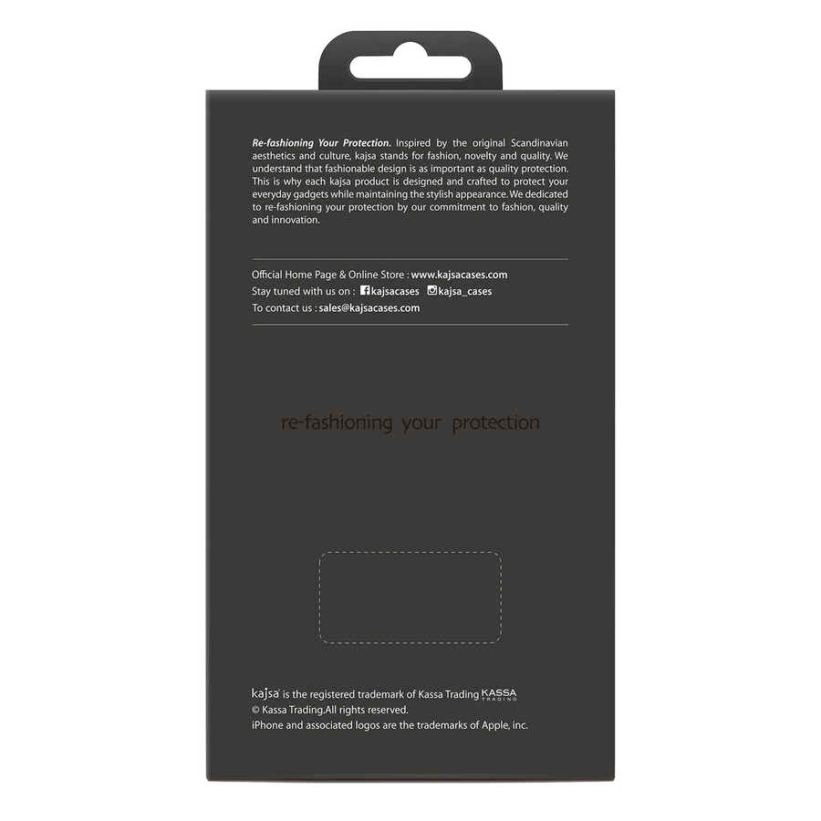 Apple iPhone 12 Pro Kılıf Kajsa Preppie Serisi Dark Kapak NO3