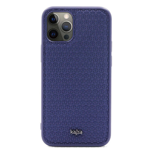 Apple iPhone 12 Pro Kılıf Kajsa Splendid Serisi 3D Leaf Kapak Mavi