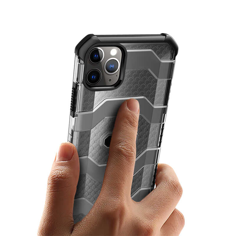 Apple iPhone 12 Pro Kılıf Wiwu Voyager Kapak Siyah