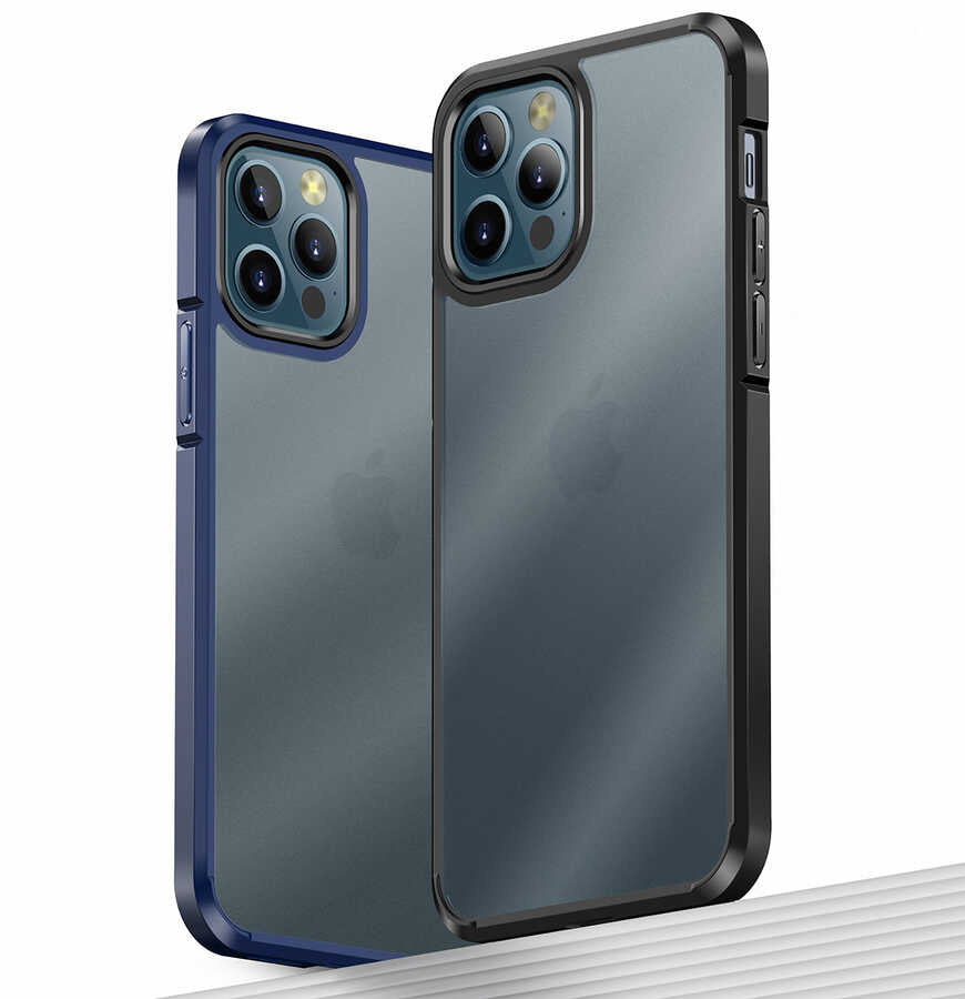 Apple iPhone 12 Pro Kılıf Wlons H-Bom Kapak Siyah