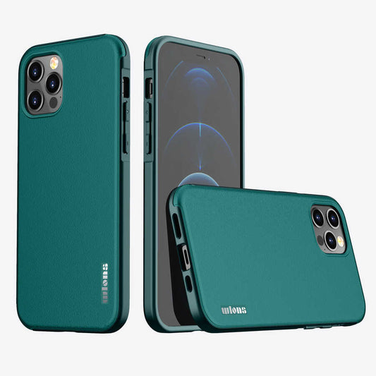 Apple iPhone 12 Pro Kılıf Wlons Hill Kapak Koyu Yeşil