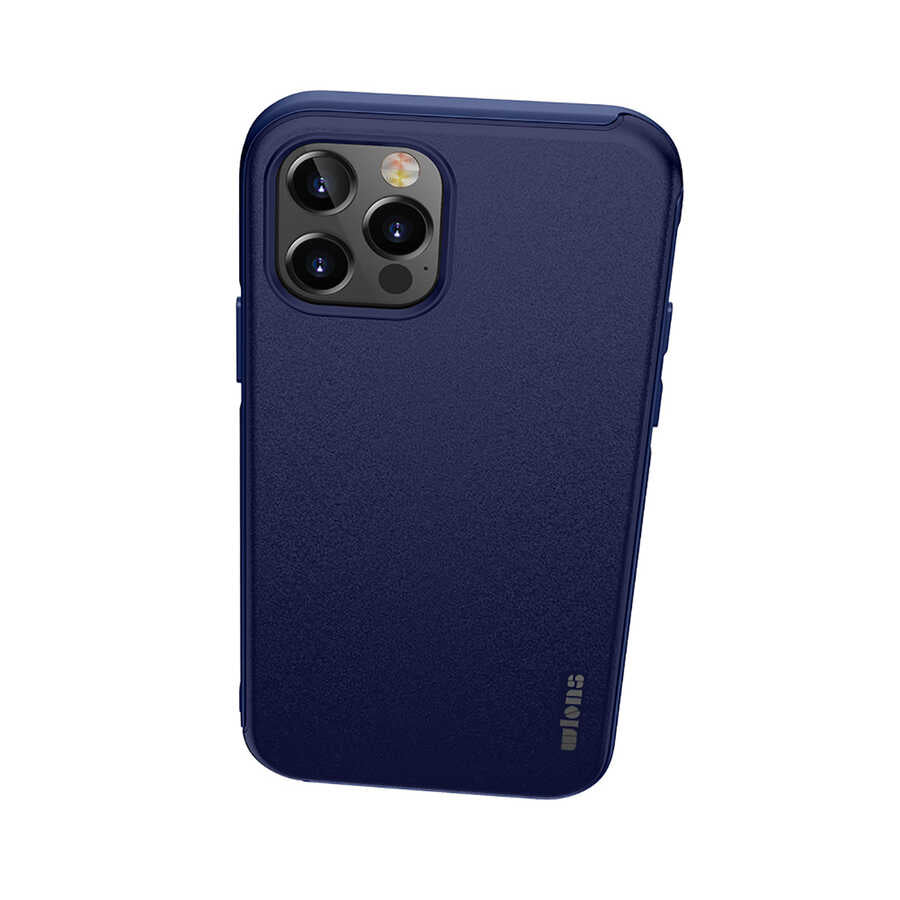 Apple iPhone 12 Pro Kılıf Wlons Hill Kapak Lacivert