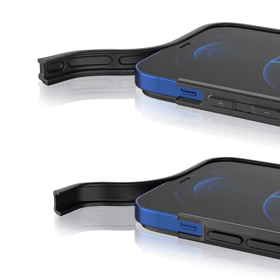 Apple iPhone 12 Pro Kılıf Wlons Hill Kapak Lacivert