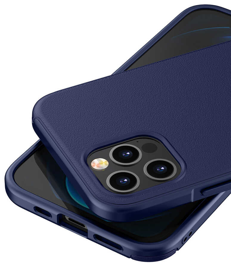 Apple iPhone 12 Pro Kılıf Wlons Hill Kapak Lacivert