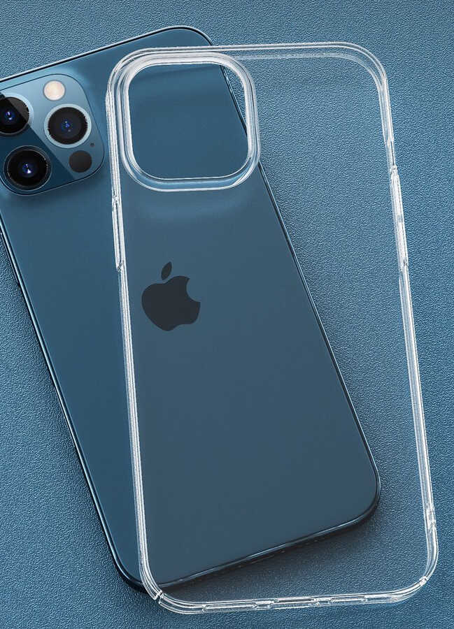 Apple iPhone 12 Pro Kılıf Zore Droga Kapak Renksiz