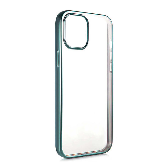Apple iPhone 12 Pro Max Benks Magic Glitz Ultra-Thin Transparent Protective Soft Kapak Koyu Yeşil