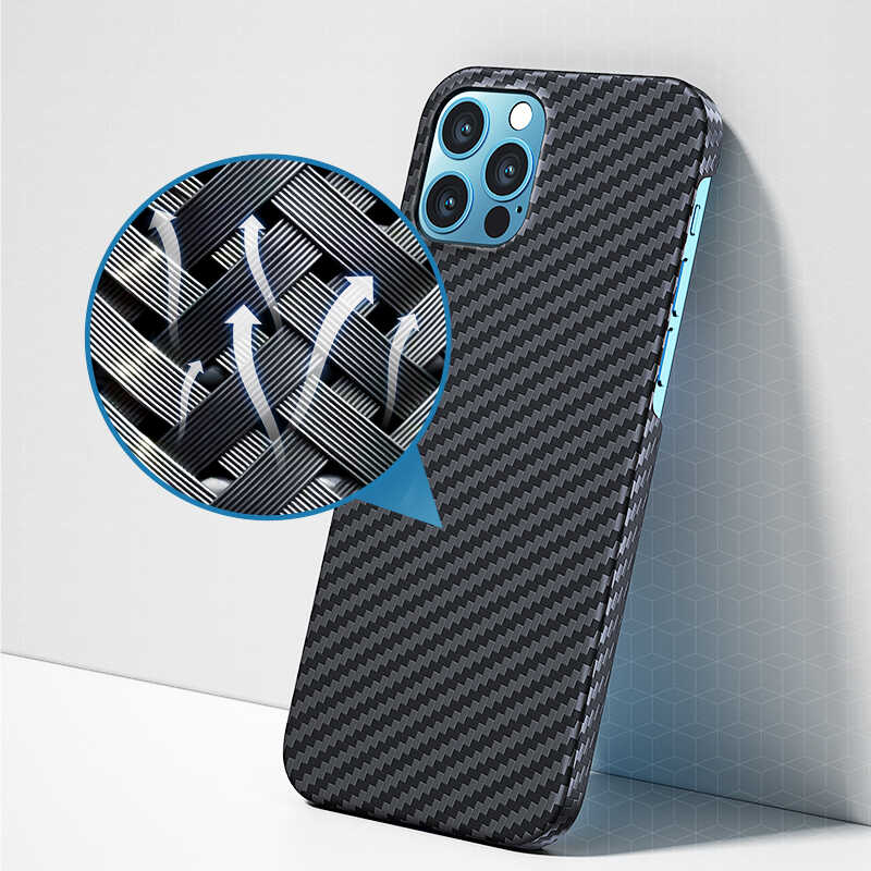 Apple iPhone 12 Pro Max Kılıf Benks MFİ Magsafe Magnetic Aramid Kapak Siyah