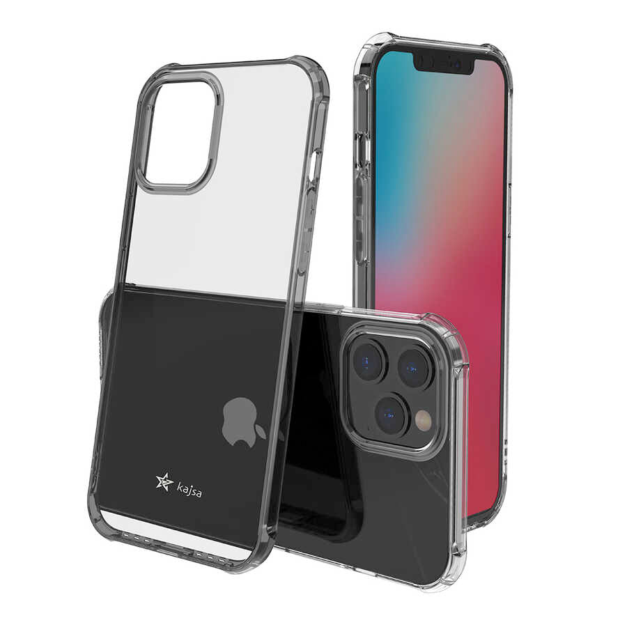 Apple iPhone 12 Pro Max Kılıf Kajsa Transparent Kapak Renksiz