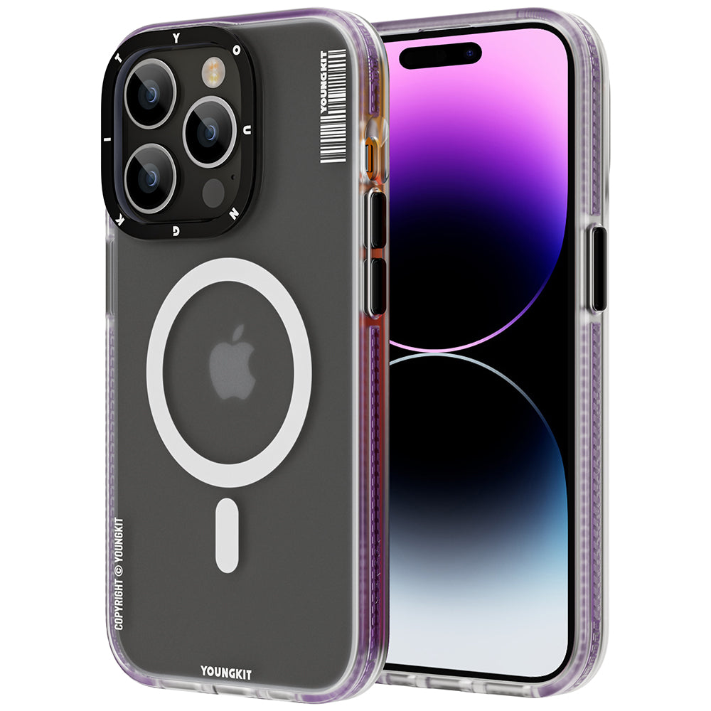 Apple iPhone 12 Pro Max Kılıf Magsafe Şarj Özellikli Youngkit Jane Sand Serisi Kapak Mavi