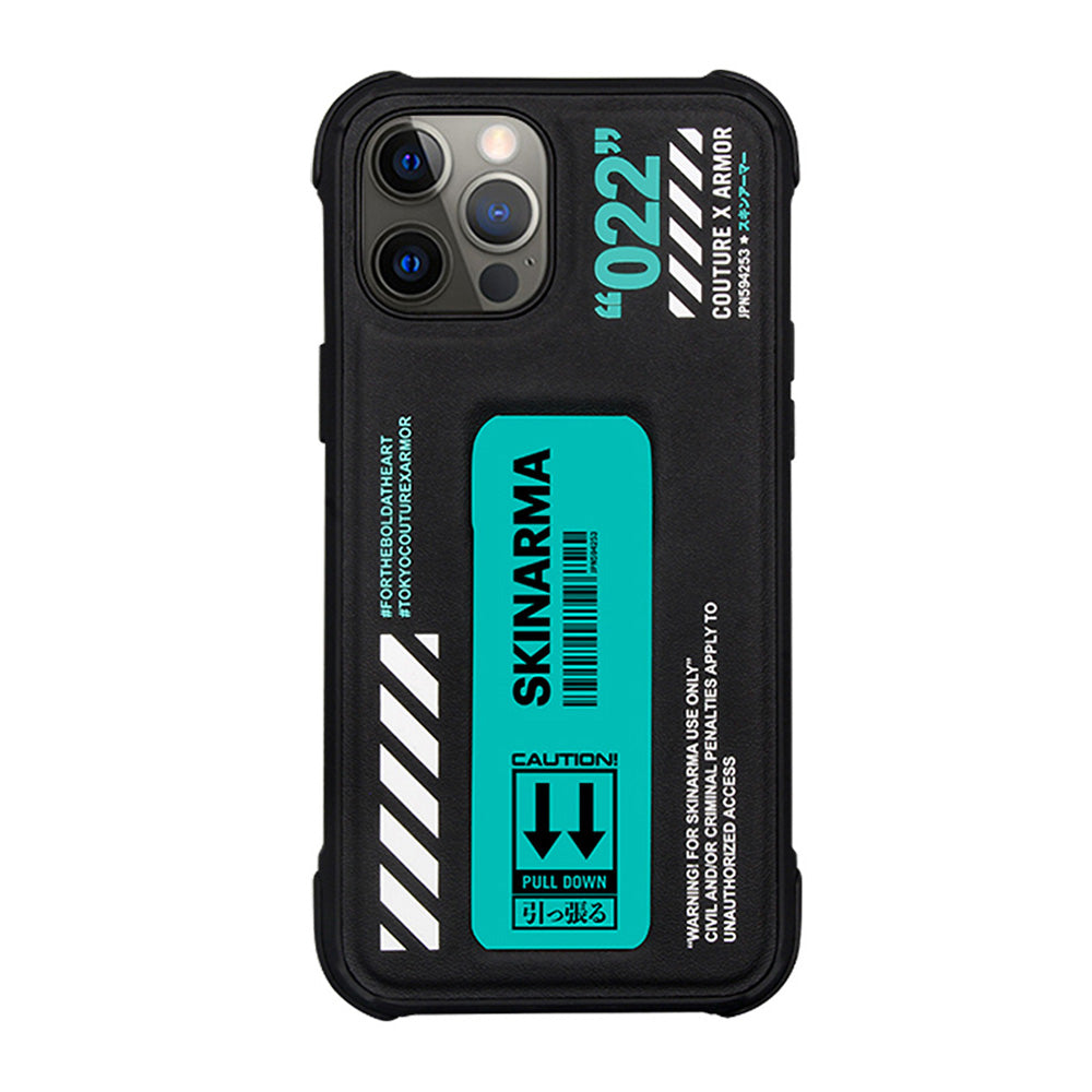 Apple iPhone 12 Pro Max Kılıf SkinArma Standlı Deri Görünümlü Shingoki Kapak Turkuaz