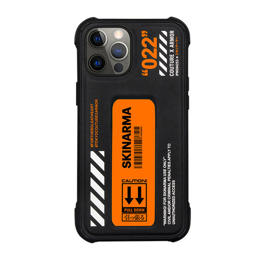 Apple iPhone 12 Pro Max Kılıf SkinArma Standlı Deri Görünümlü Shingoki Kapak Turuncu