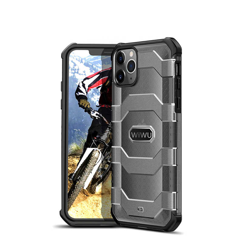 Apple iPhone 12 Pro Max Kılıf Wiwu Voyager Kapak Mavi