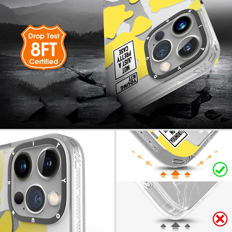 Apple iPhone 12 Pro Max Kılıf YoungKit Kamuflaj Serisi Kapak Yeşil