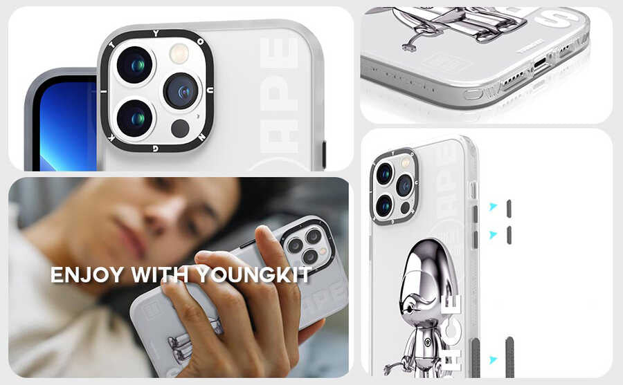 Apple iPhone 12 Pro Max Kılıf YoungKit Klasik Serisi Kapak CL004 Triangle