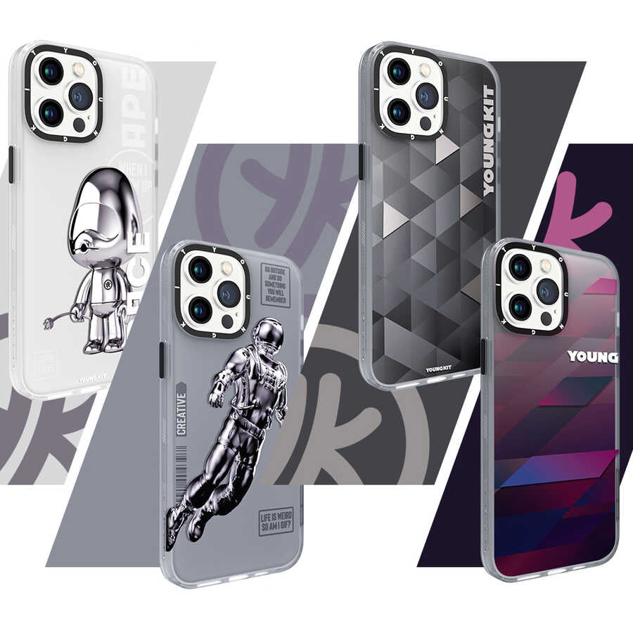 Apple iPhone 12 Pro Max Kılıf YoungKit Klasik Serisi Kapak CL003 Purple