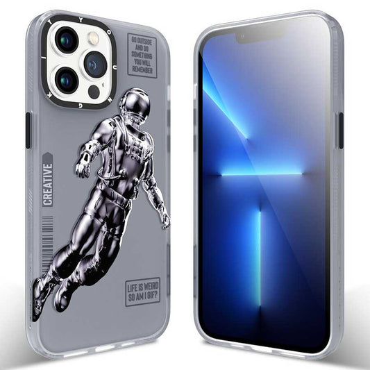 Apple iPhone 12 Pro Max Kılıf YoungKit Klasik Serisi Kapak CL001 Astronaut